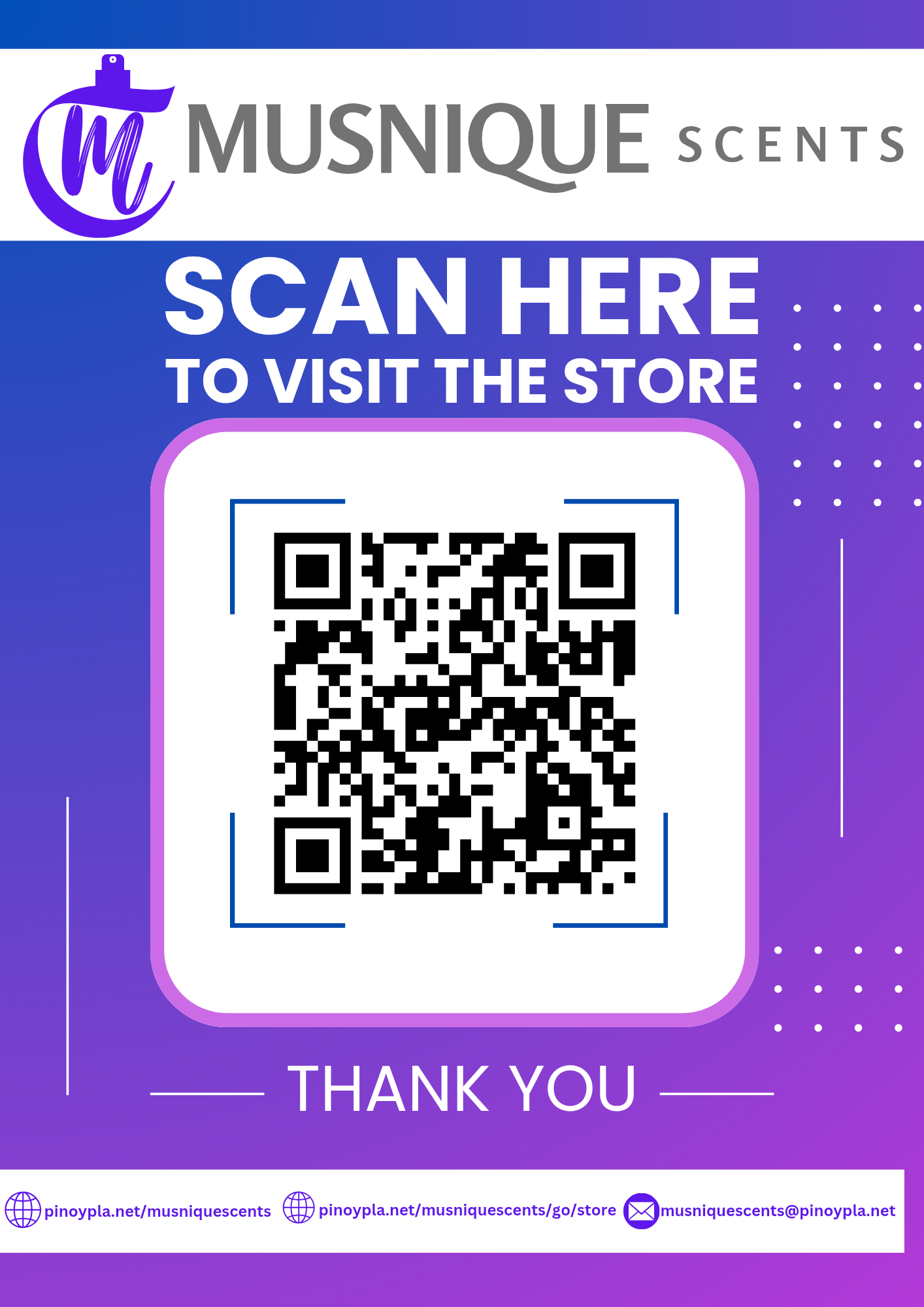 Musnique Scents - Online: QR Code